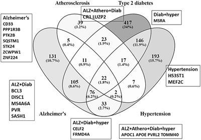 The Porphyromonas gingivalis/Host Interactome Shows Enrichment in GWASdb Genes Related to Alzheimer's Disease, Diabetes and Cardiovascular Diseases